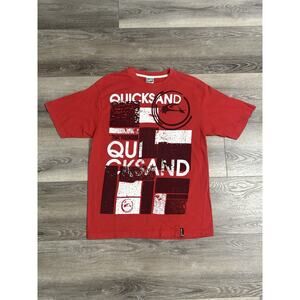 Quicksand Logo Red Graphic Surfing Shirt Y2K Skater Surfer Summer - Men’s Large
